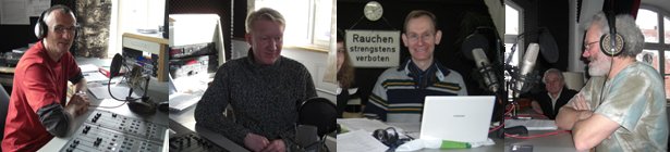 Team Wissensstrahlung: Jochen, Rudi, Michael, Peter